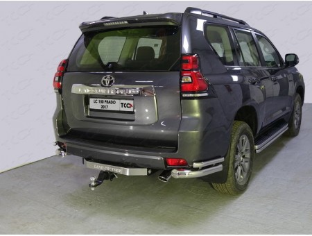 Фаркоп (оцинкованный, надпись Land Cruiser) 120/1800кг (Крюк съёмный/Тип шара E)